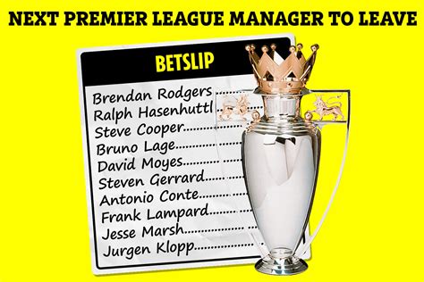 premier league manager sack odds|Next Premier League manager to leave: Updated odds after Leeds sack.